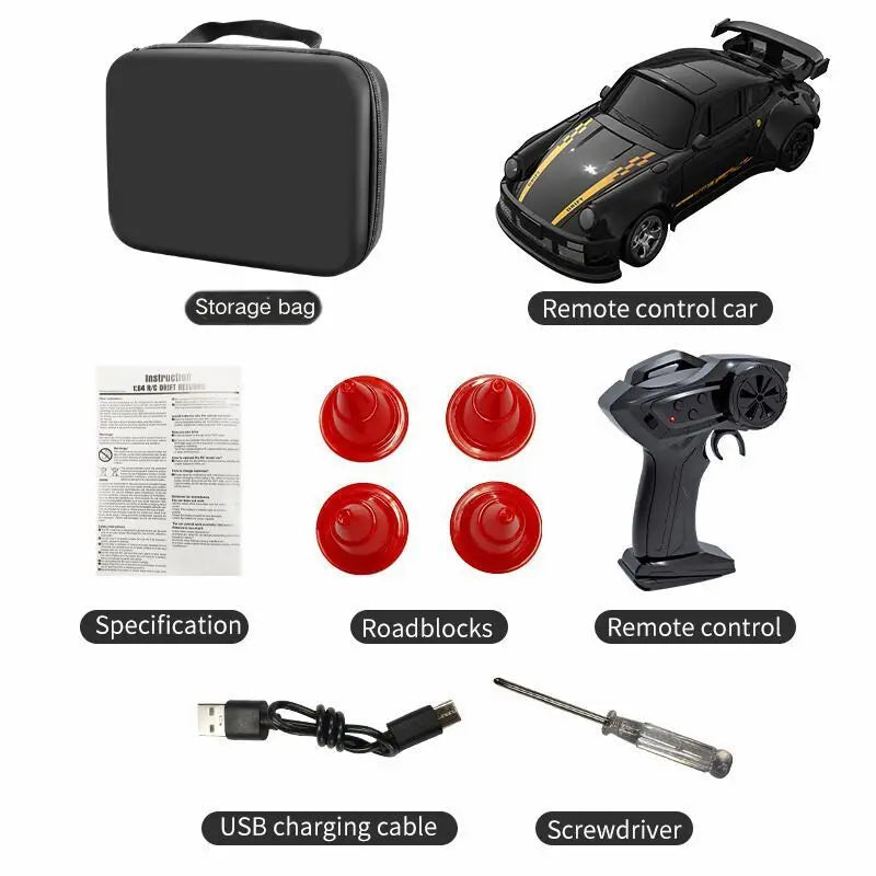 2025 New Kf20 1:64 Drift Rc Car Four-Wheel Remote-Controlled Racing Car Full Proportions Desk Competition Toy Boys Ideal Gifts.